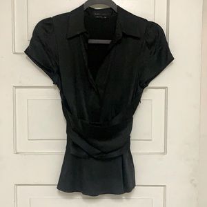 BCBG Silk Black Top